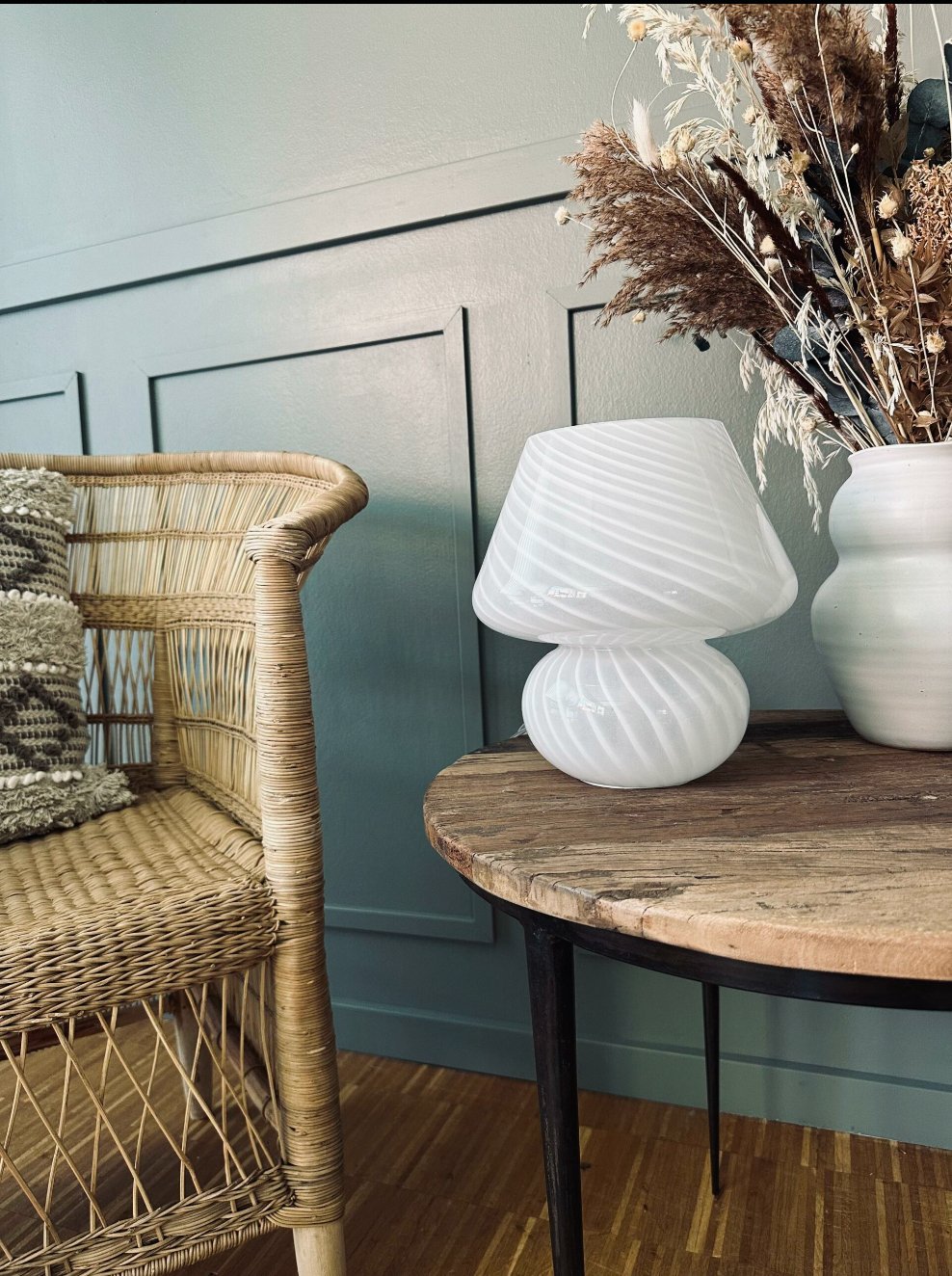 Mushroom Large - Hvid mundblæst glas - VIAMAJA.DK