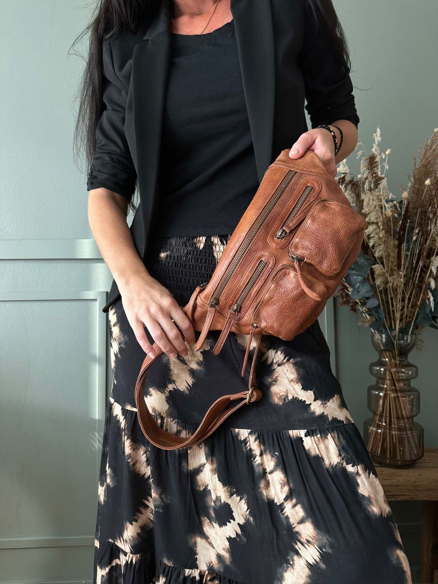 Nederdel Boho - Black / Mocca - VIAMAJA.DK