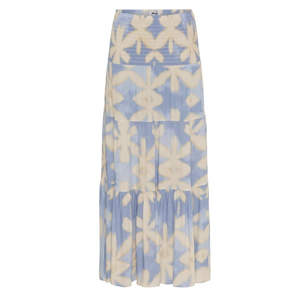 Nederdel Boho Leaf blue - VIAMAJA.DK