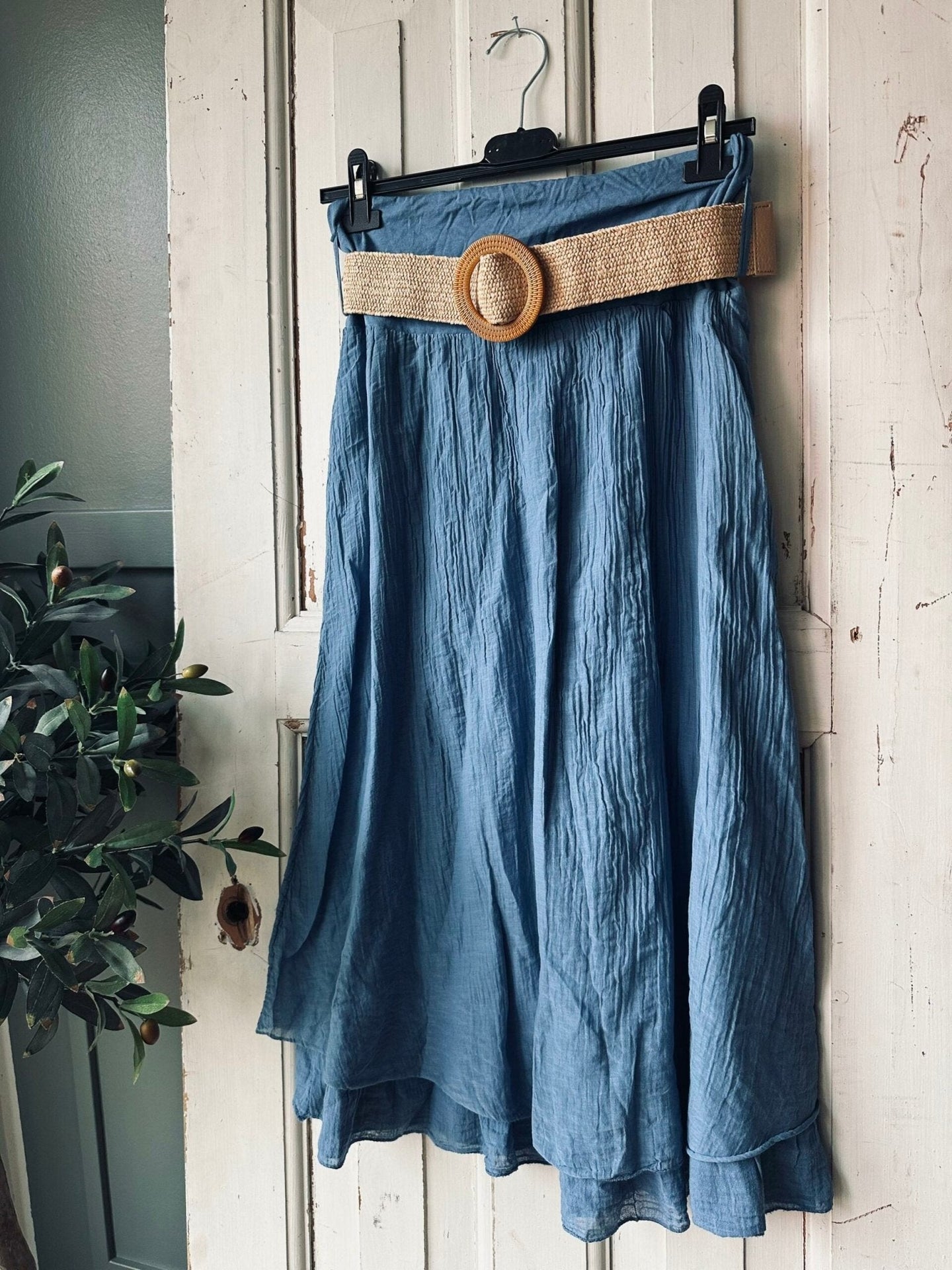 Nederdel m. Bælte – Blue S/M - VIAMAJA.DK