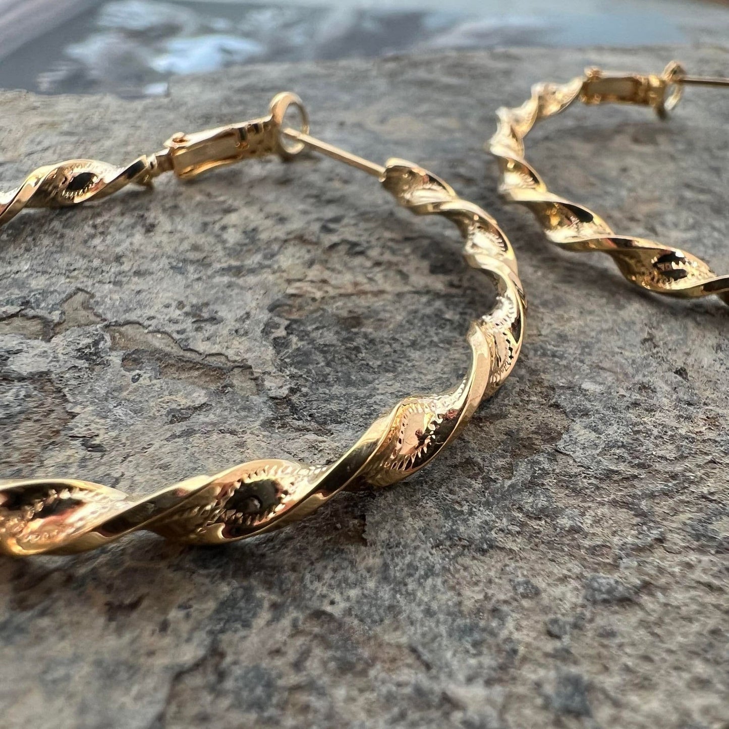 Øreringe Jenna Hoops 18K forgyldt - VIAMAJA.DK