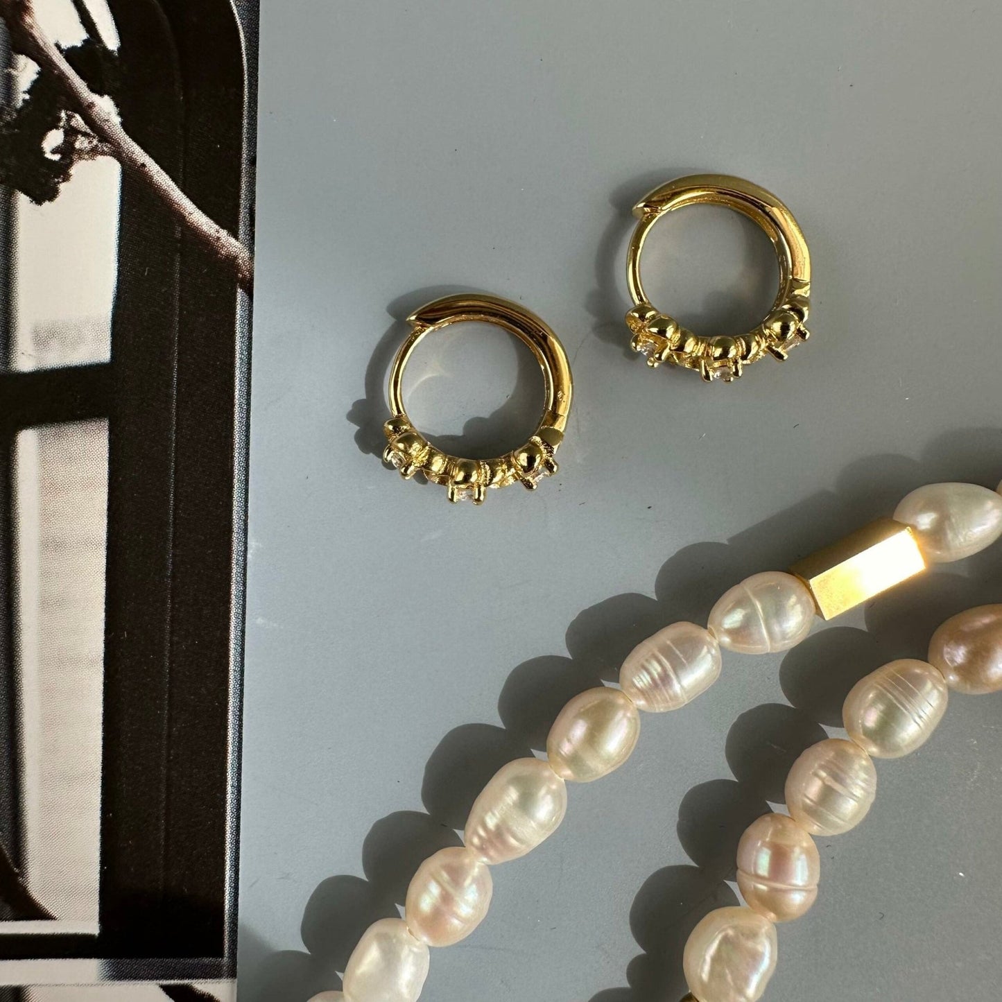 Øreringe Mathilda forgyldt Sterling sølv - VIAMAJA.DK