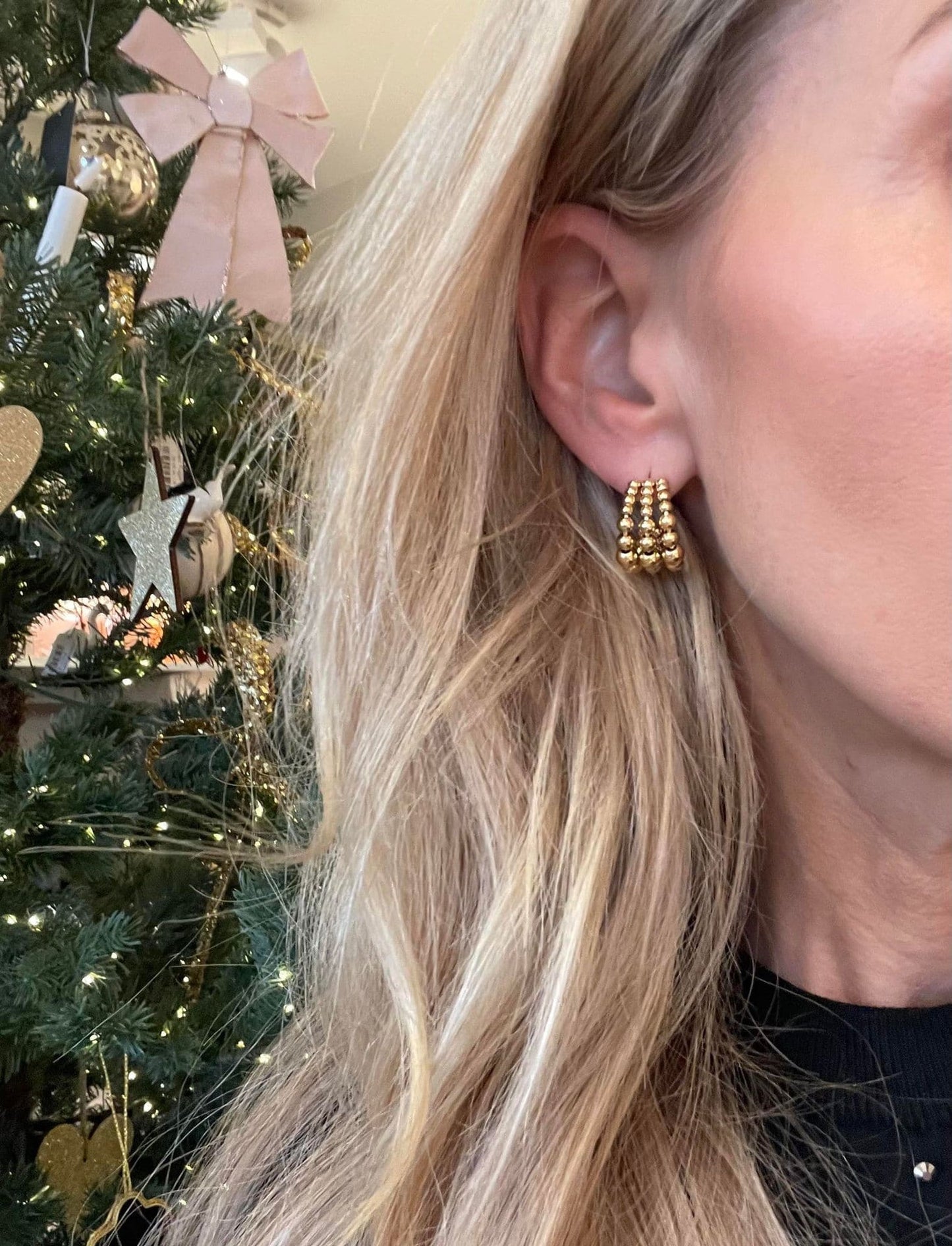 Øreringe Minna forgyldt - Vandfast - VIAMAJA.DK