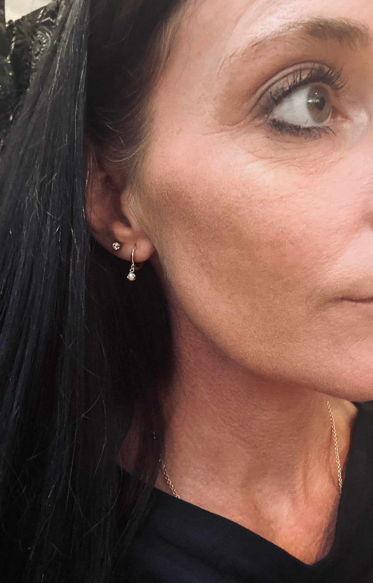 Øreringe Ruby 18K forgyldt - VIAMAJA.DK