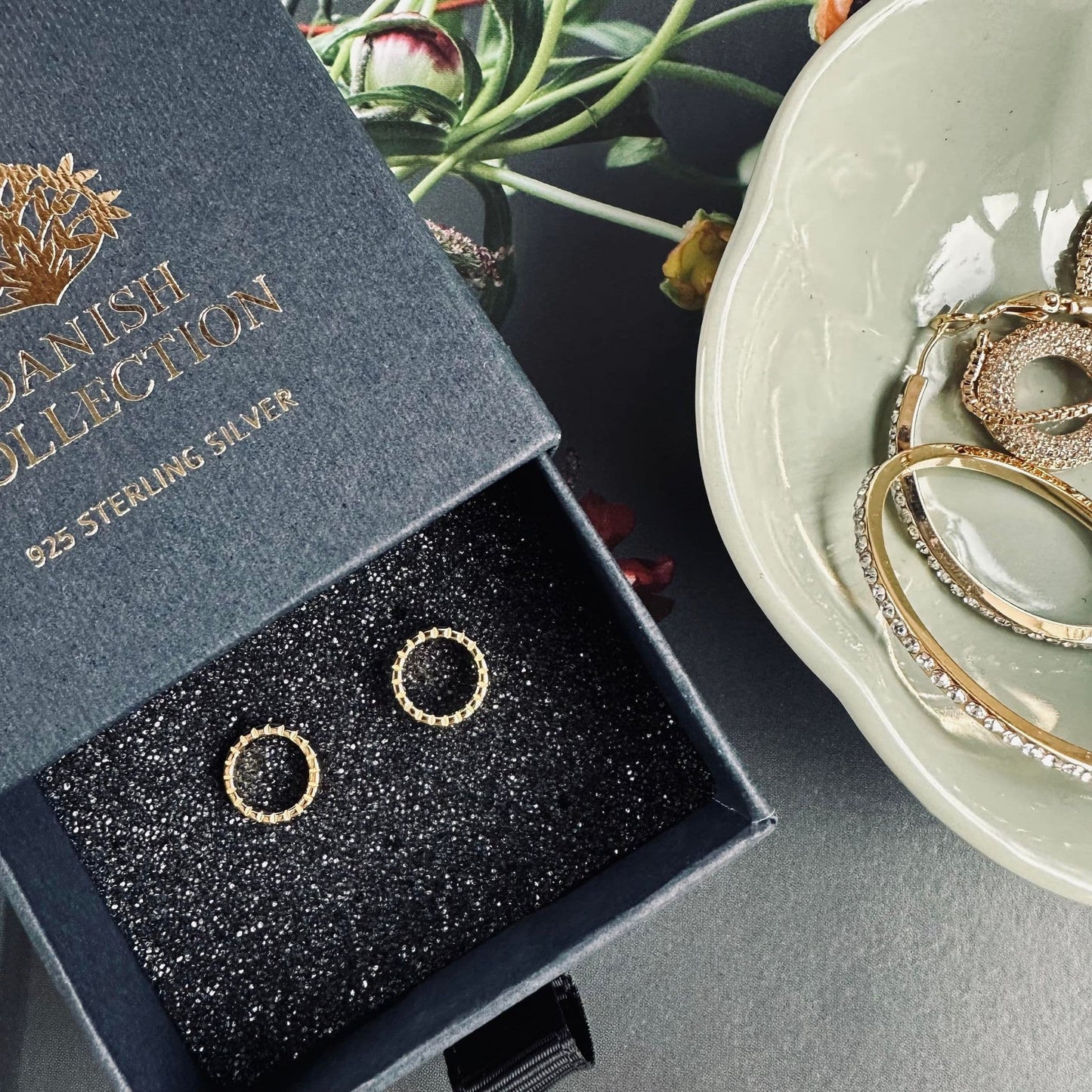 Ørestikker Sille forgyldt sterling sølv - VIAMAJA.DK