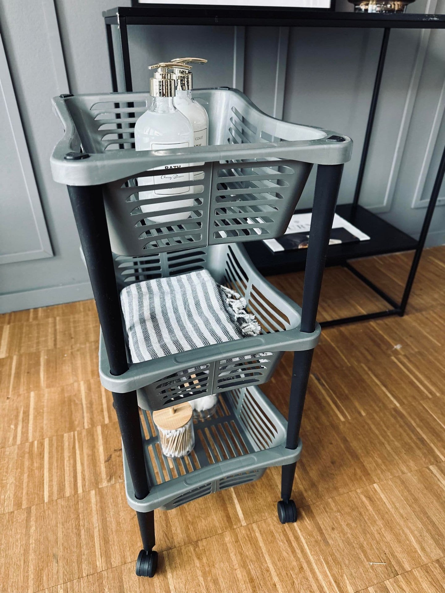 Rullevogn med 3 kurve - Grå - VIAMAJA.DK