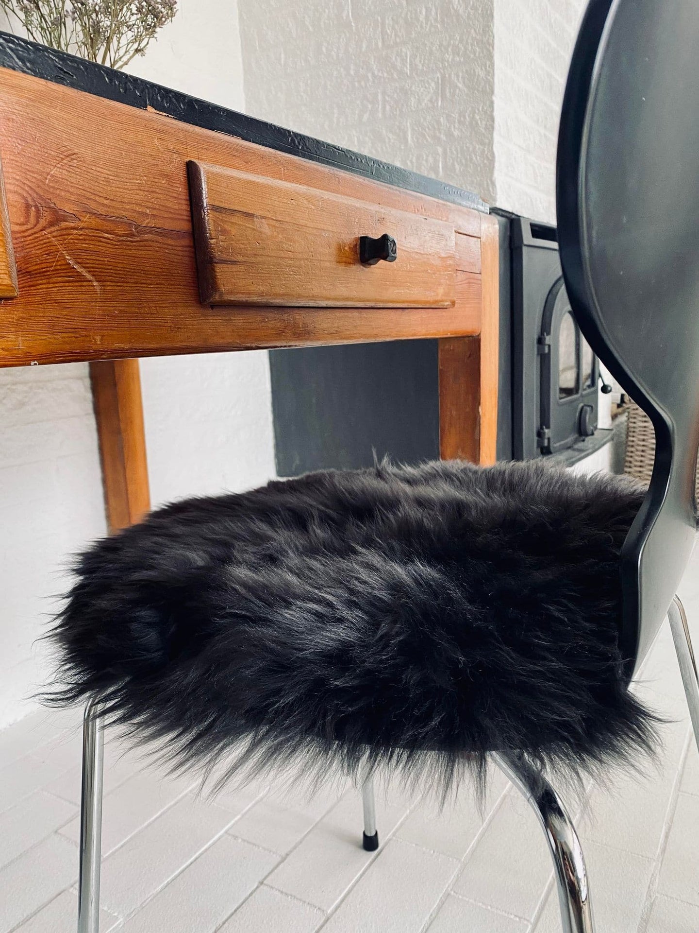 Sædeskind Dia 37cm - Dark brown - VIAMAJA.DK