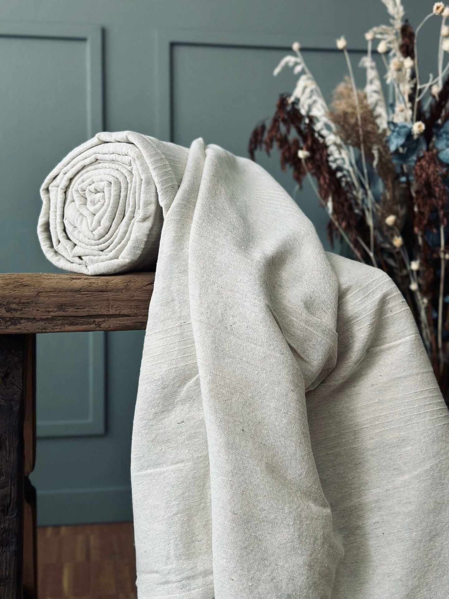 Sengetæppe Natur 220 x 240 - VIAMAJA.DK