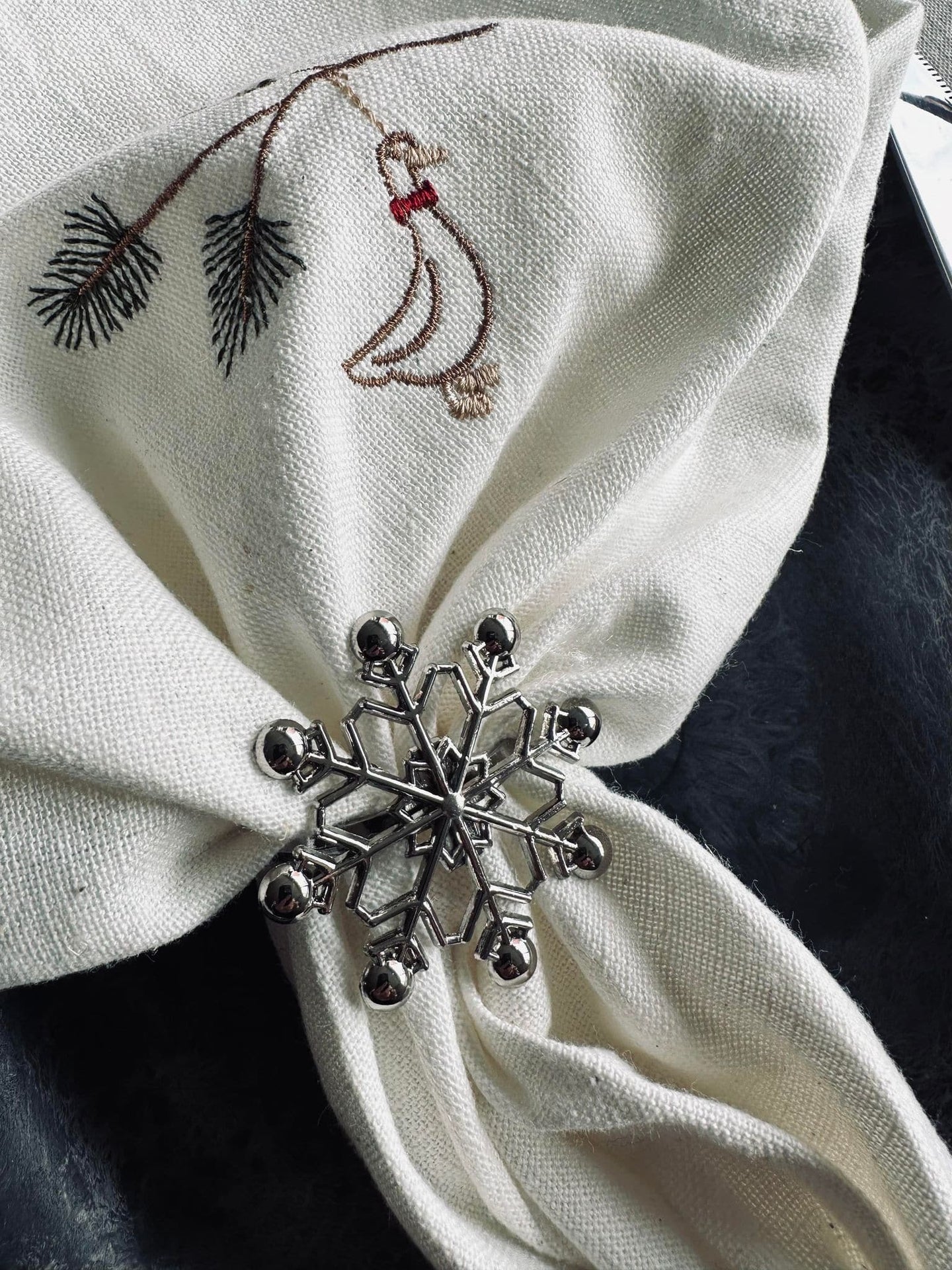 Servietringe Sølv mix - Sæt med 4 stk - VIAMAJA.DK