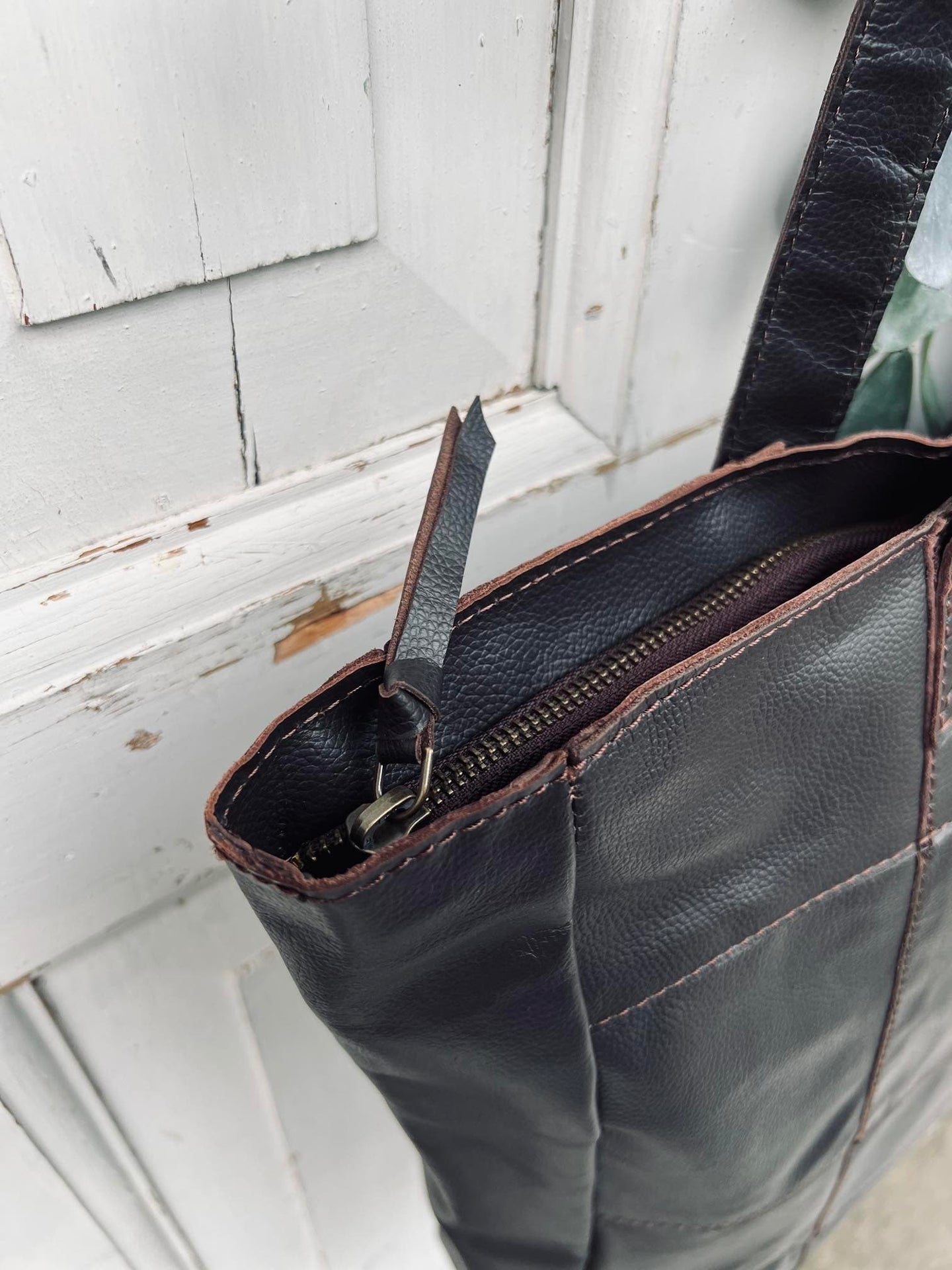 Shopper PATCHWORK - Dark walnut - VIAMAJA.DK
