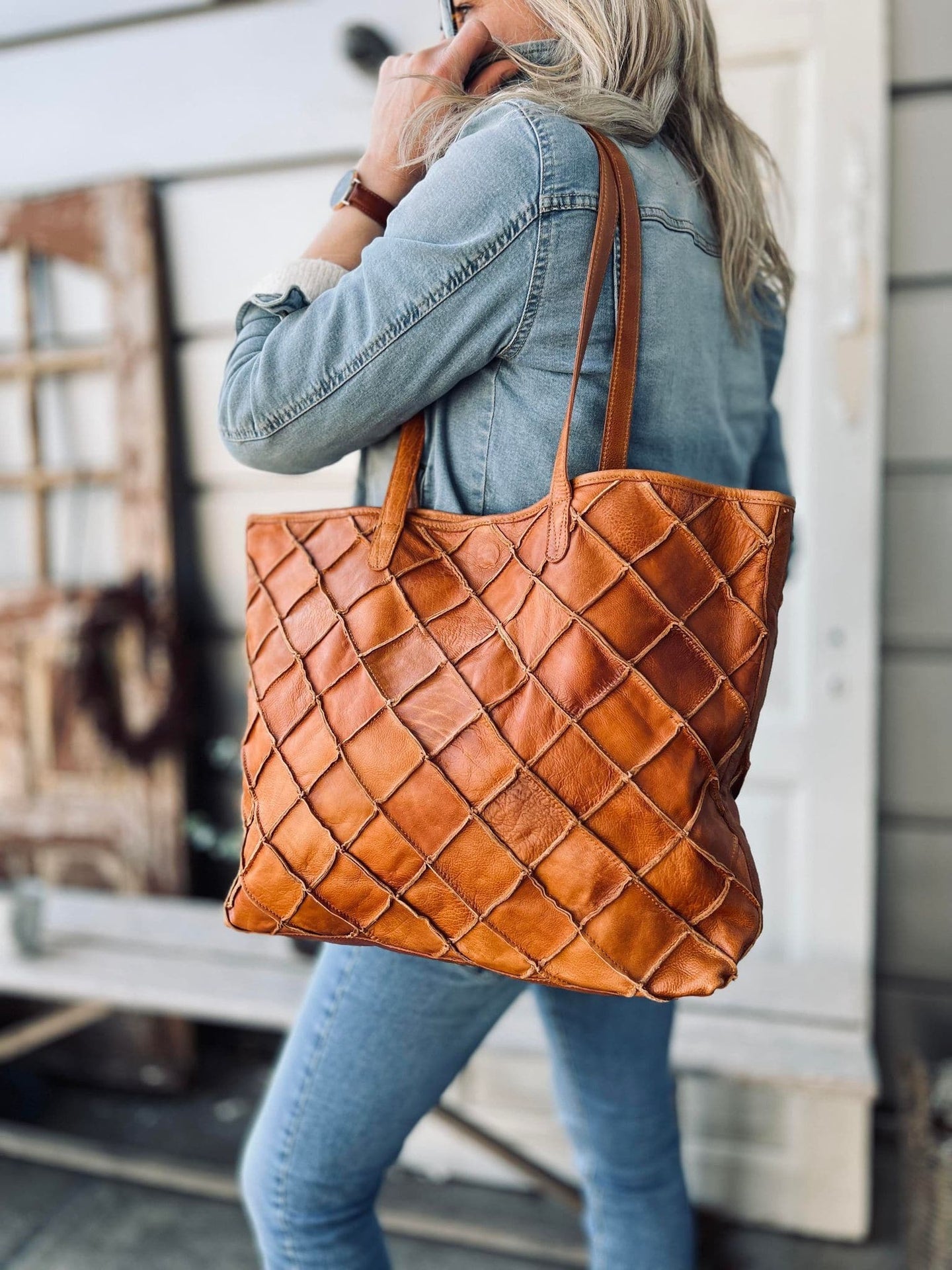 Shopper RECYCLING Cognac - VIAMAJA.DK