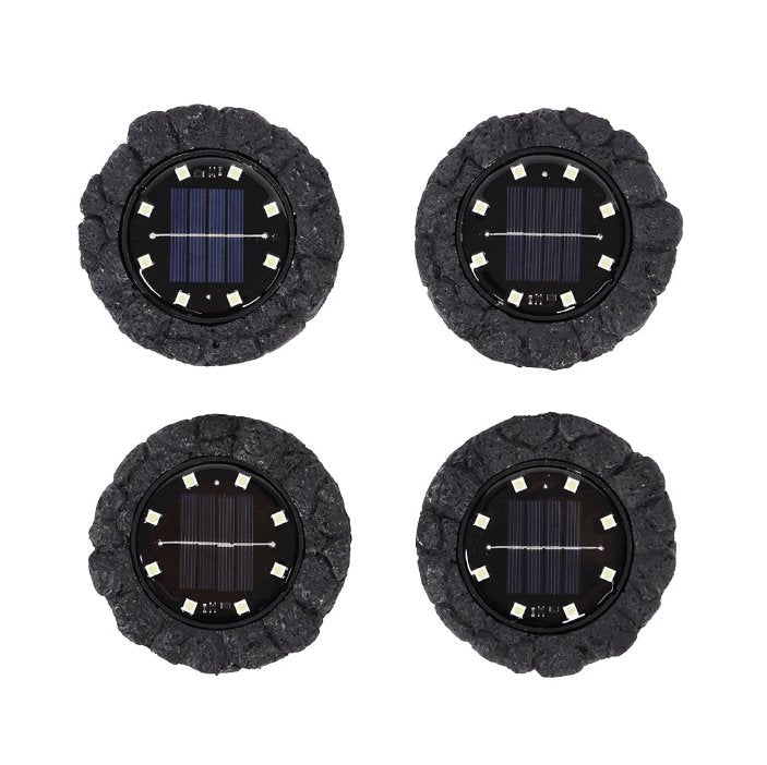 Solcelle spotlys stonelook - 4 stk - VIAMAJA.DK