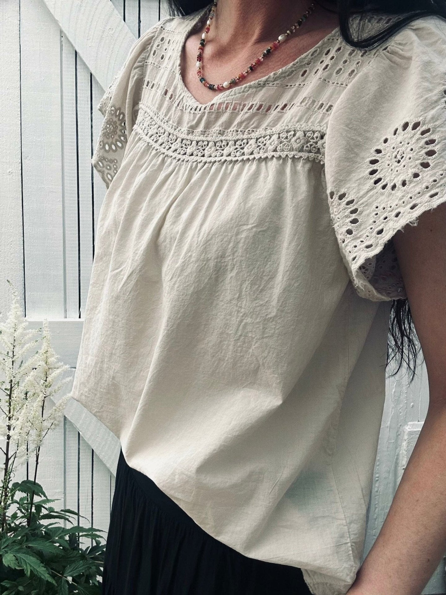 Summer Top beige - VIAMAJA.DK