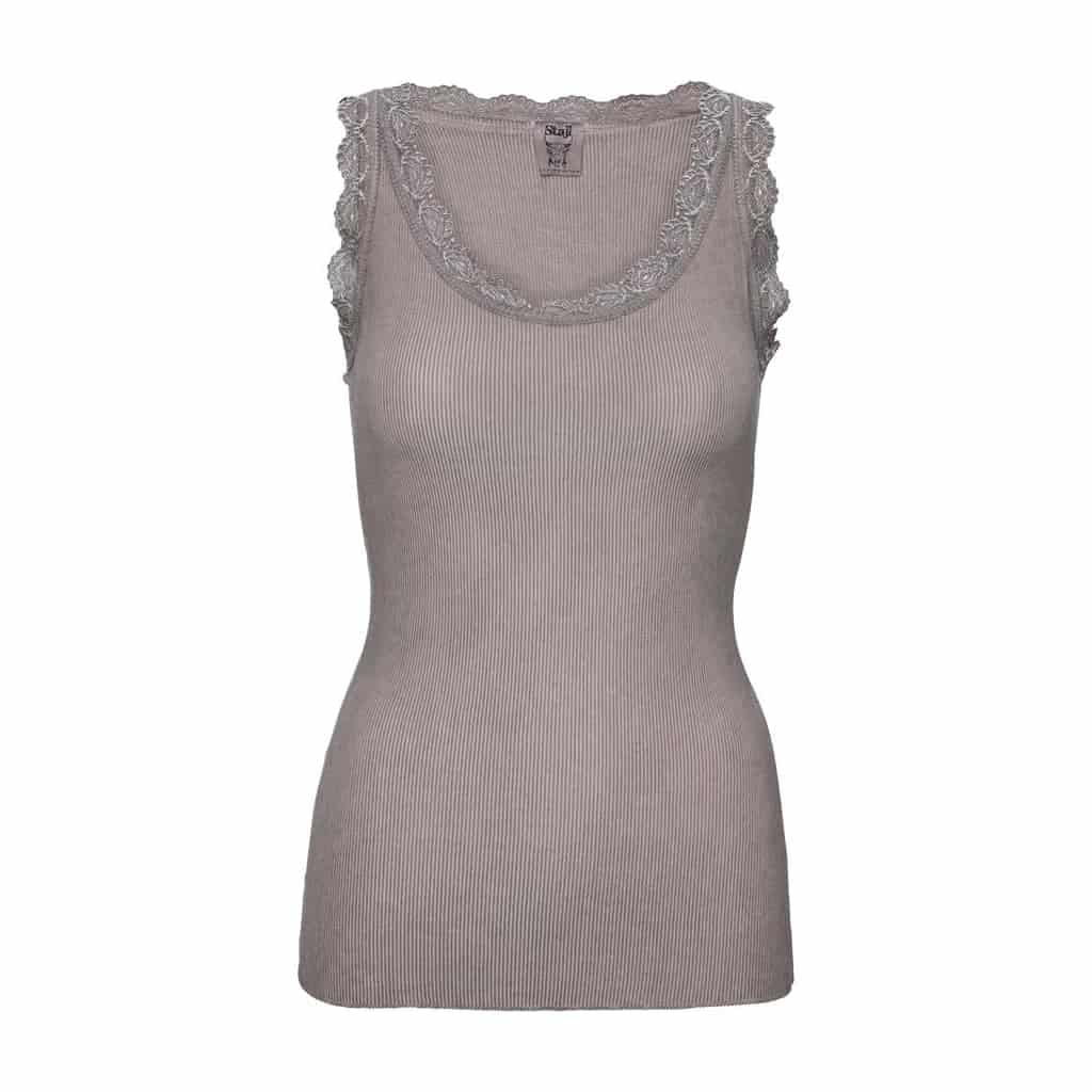 Top med blonde – Beige S/M - VIAMAJA.DK