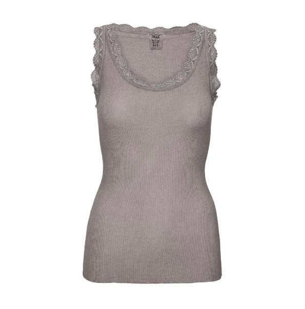 Top med blonde – Taupe - VIAMAJA.DK