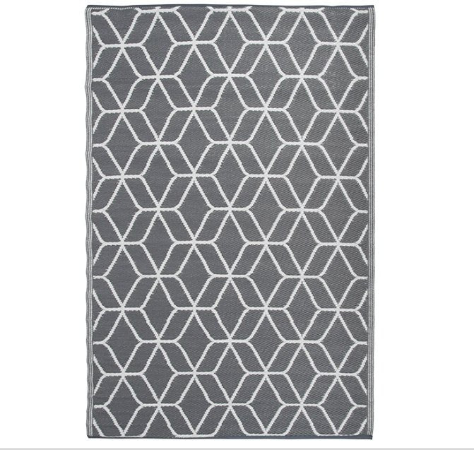 Udendørstæppe - White graphic 189x120 - VIAMAJA.DK