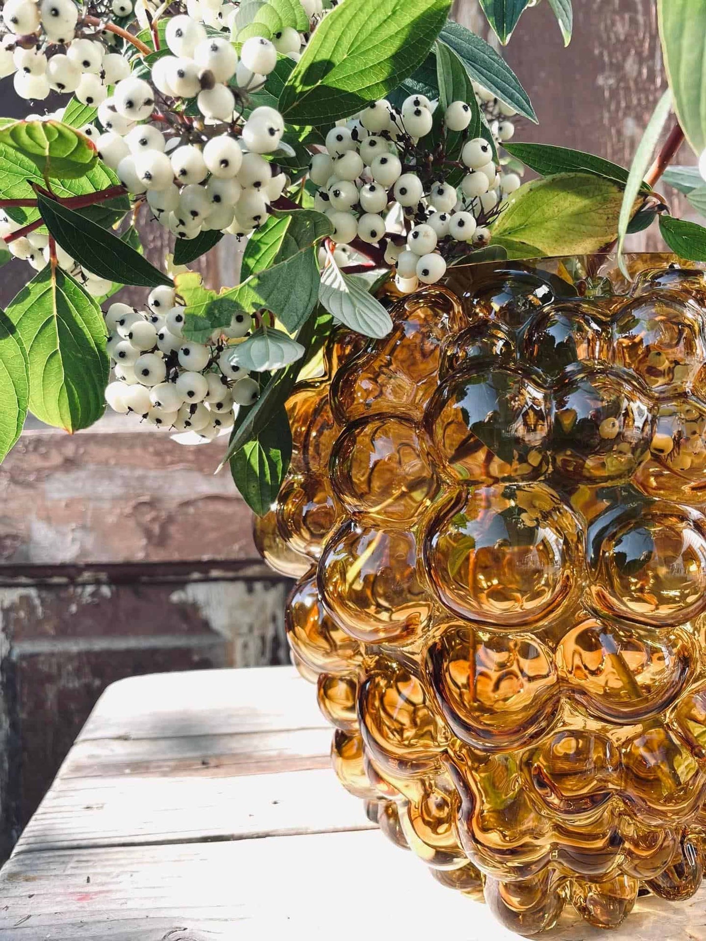 Vase Amber Dots - VIAMAJA.DK