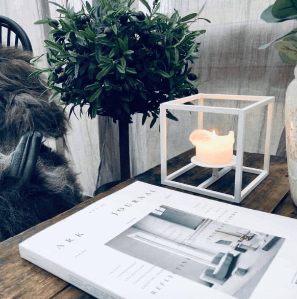 VIAMAJA Cube stage til bloklys - Lille – Hvid - VIAMAJA.DK