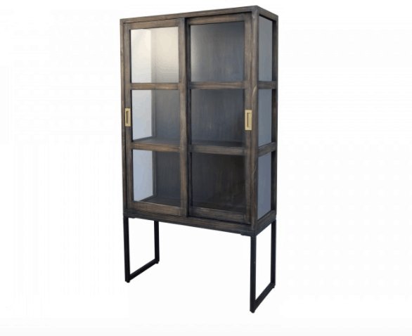 Vitrineskab m. skydelåger - VIAMAJA.DK