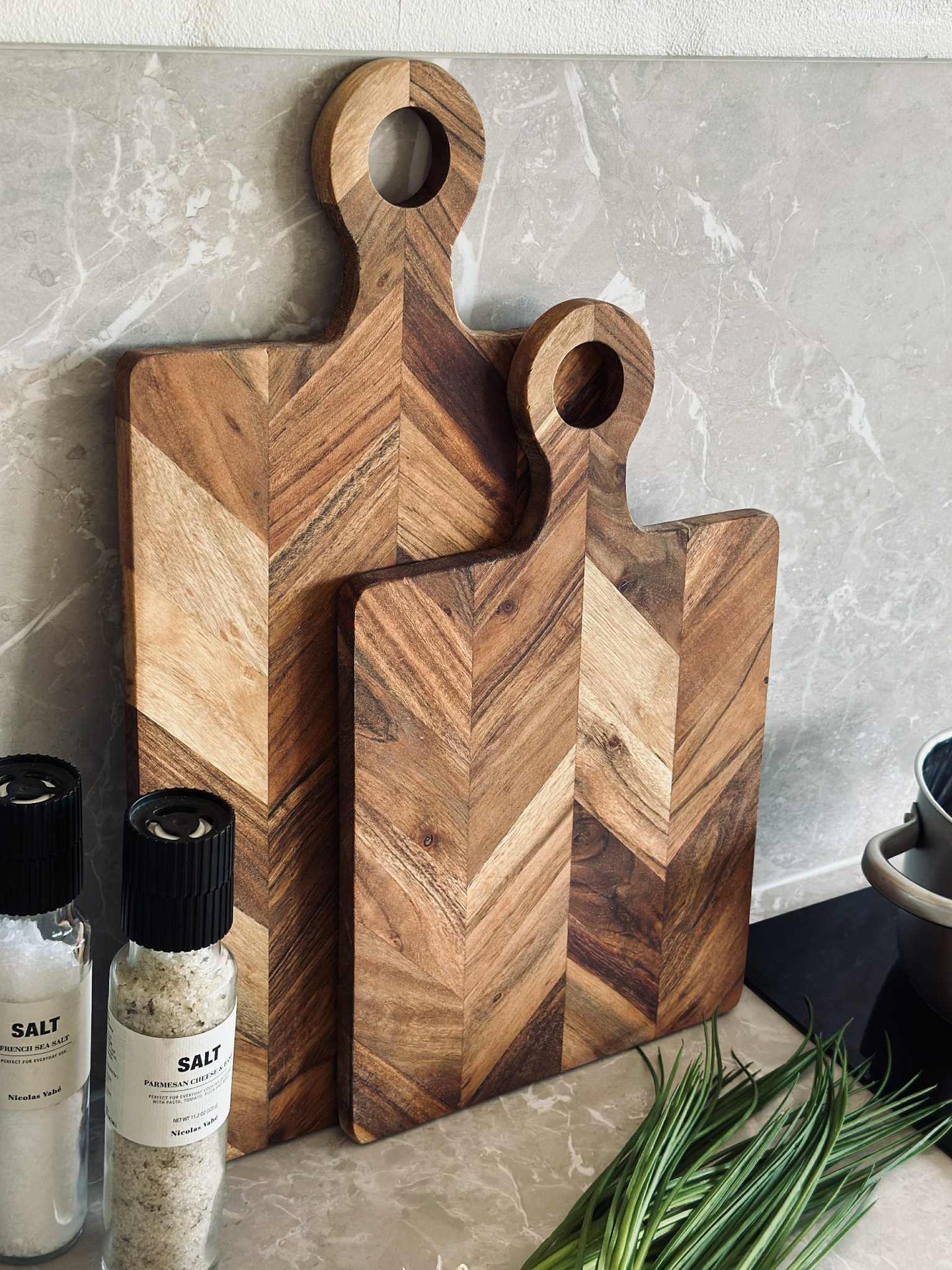 Skärbräda Fiskbensmönster - 40cm