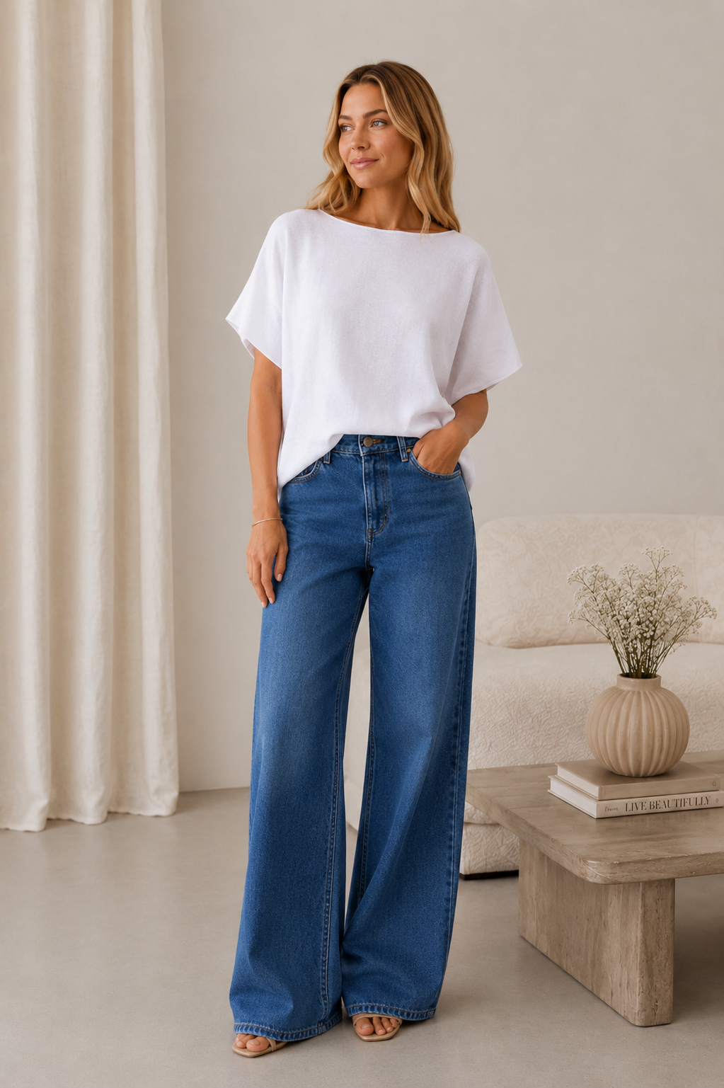 Blus Sia white – Oversize