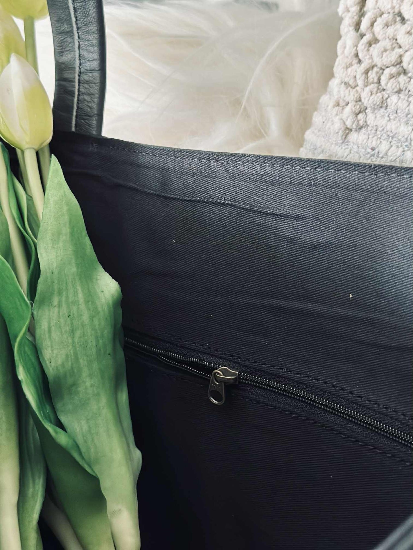 Shopper Anna - Svart läder