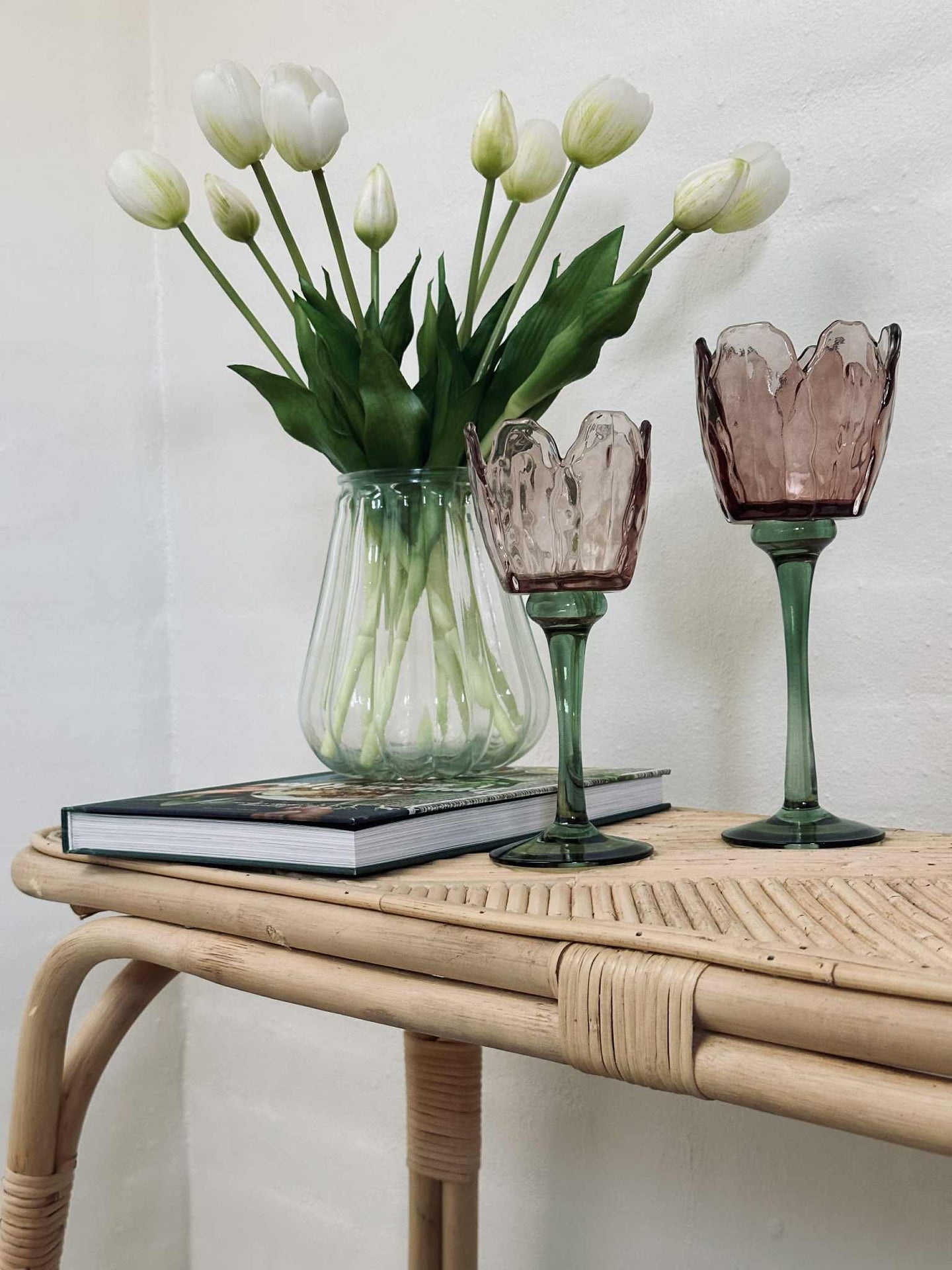 Ljusstake blomma - Rosa / grön