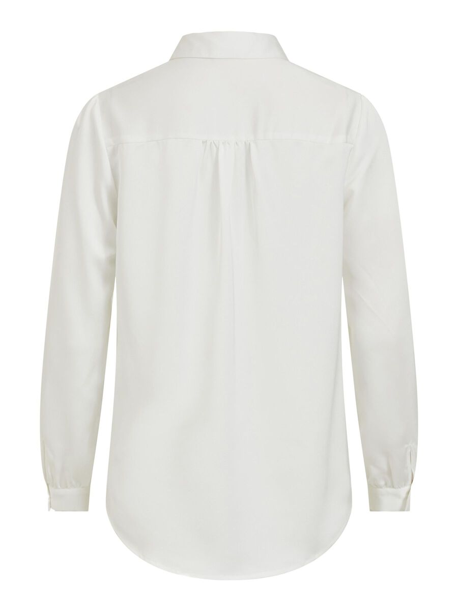 Satinskjorta Luna White