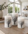 LED-blockljus Nature 0Set med 3 st och fje4rrkontroll