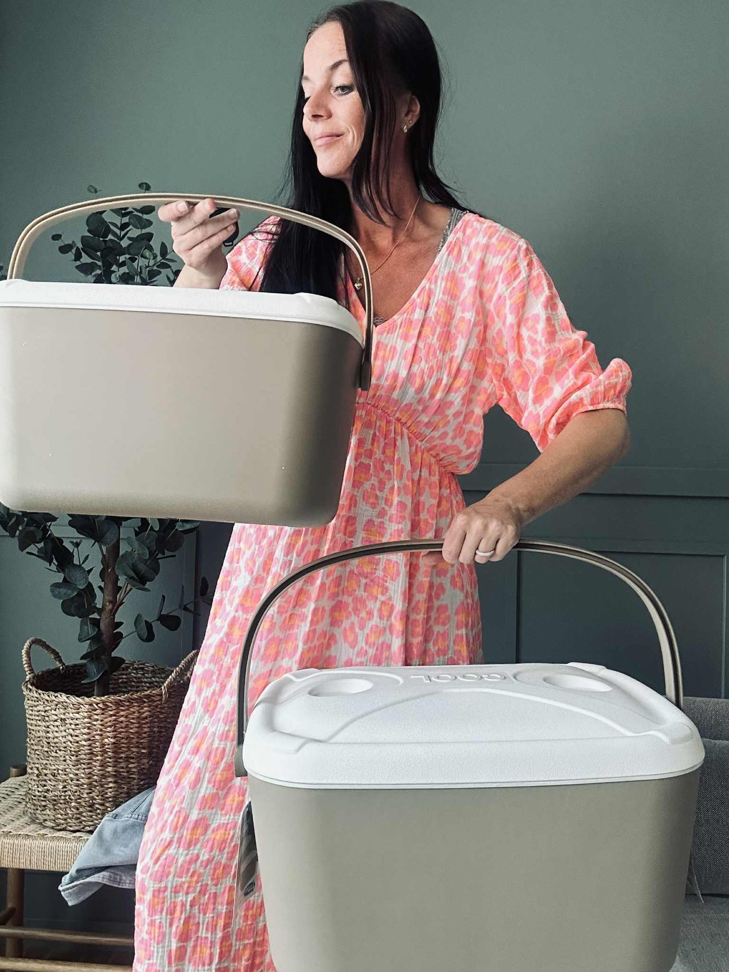 COOLER BOX - Set med 2 st Beige