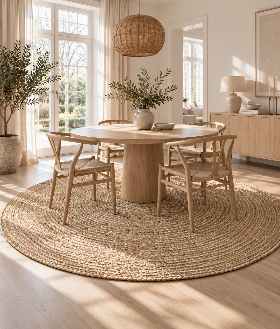 Jute-matta – Ø200cm