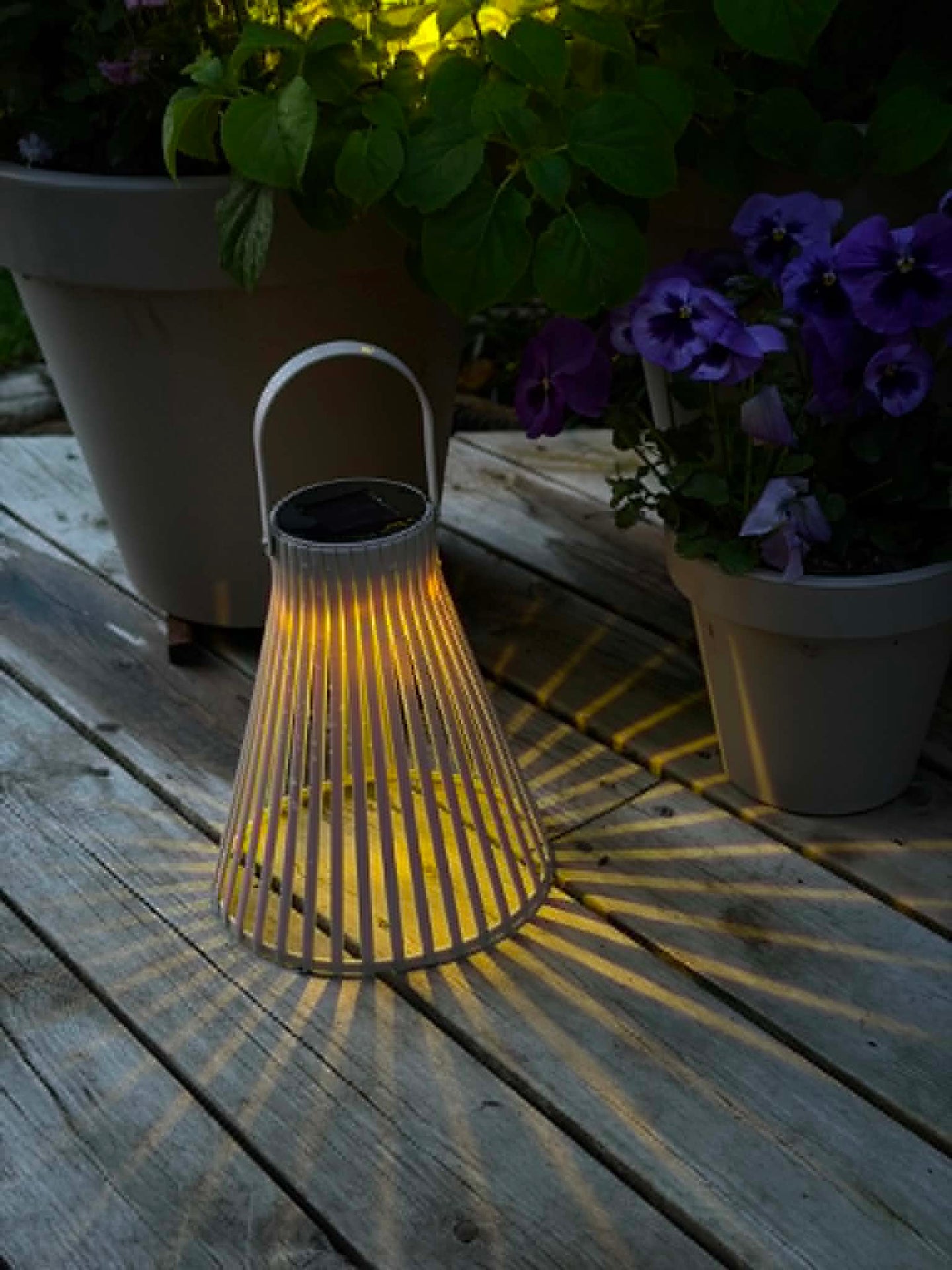 Lykta Emily solar 24 cm - Flera färger