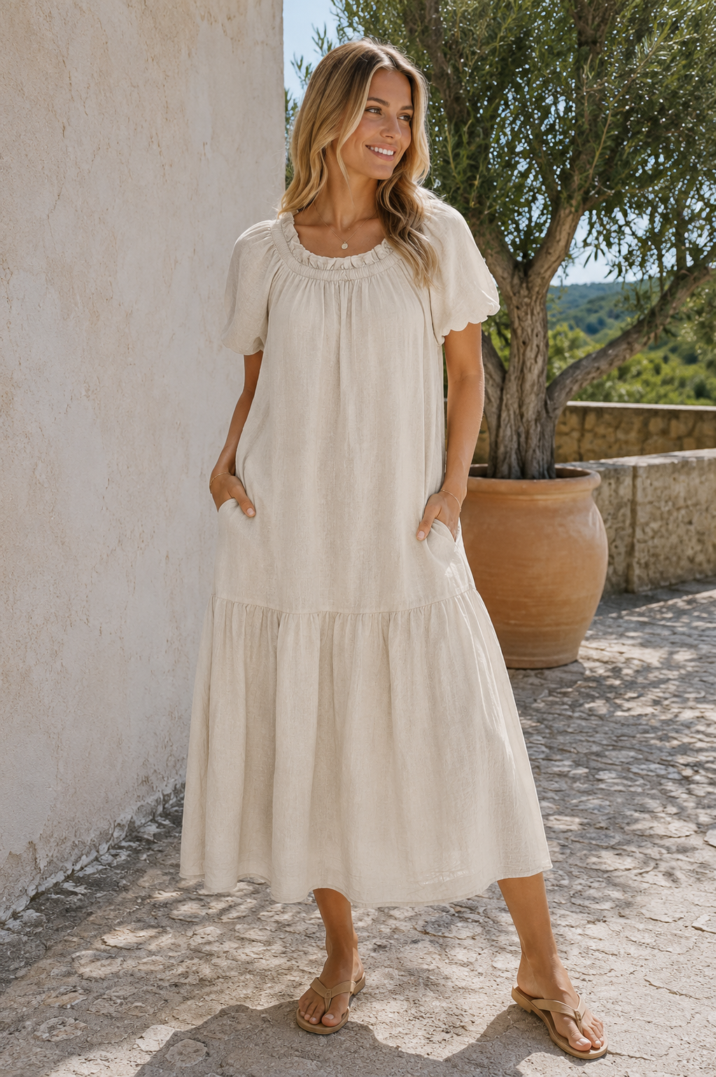 Klänning Zenith beige