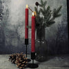2 st LED-stagelys - Röd 22 cm