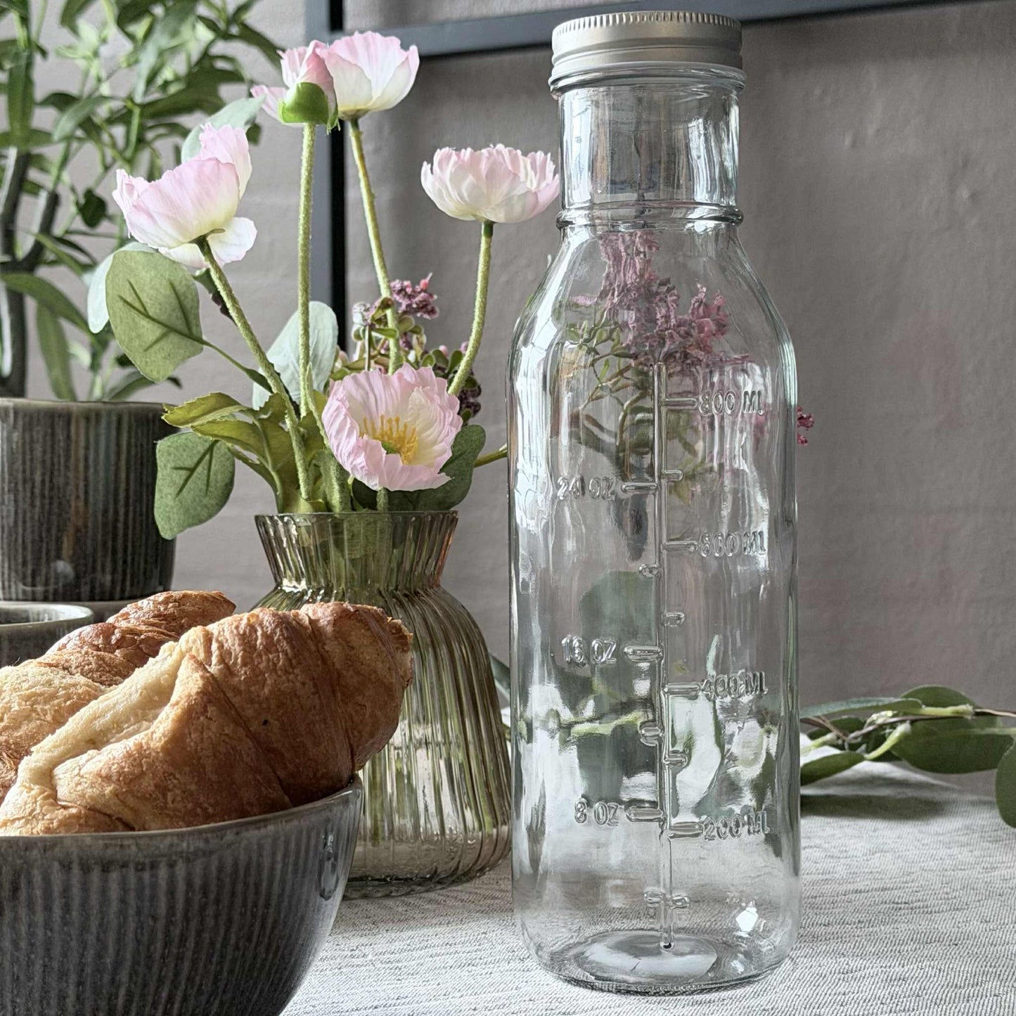 Glasflaska med Måttenheter - 1000 ml