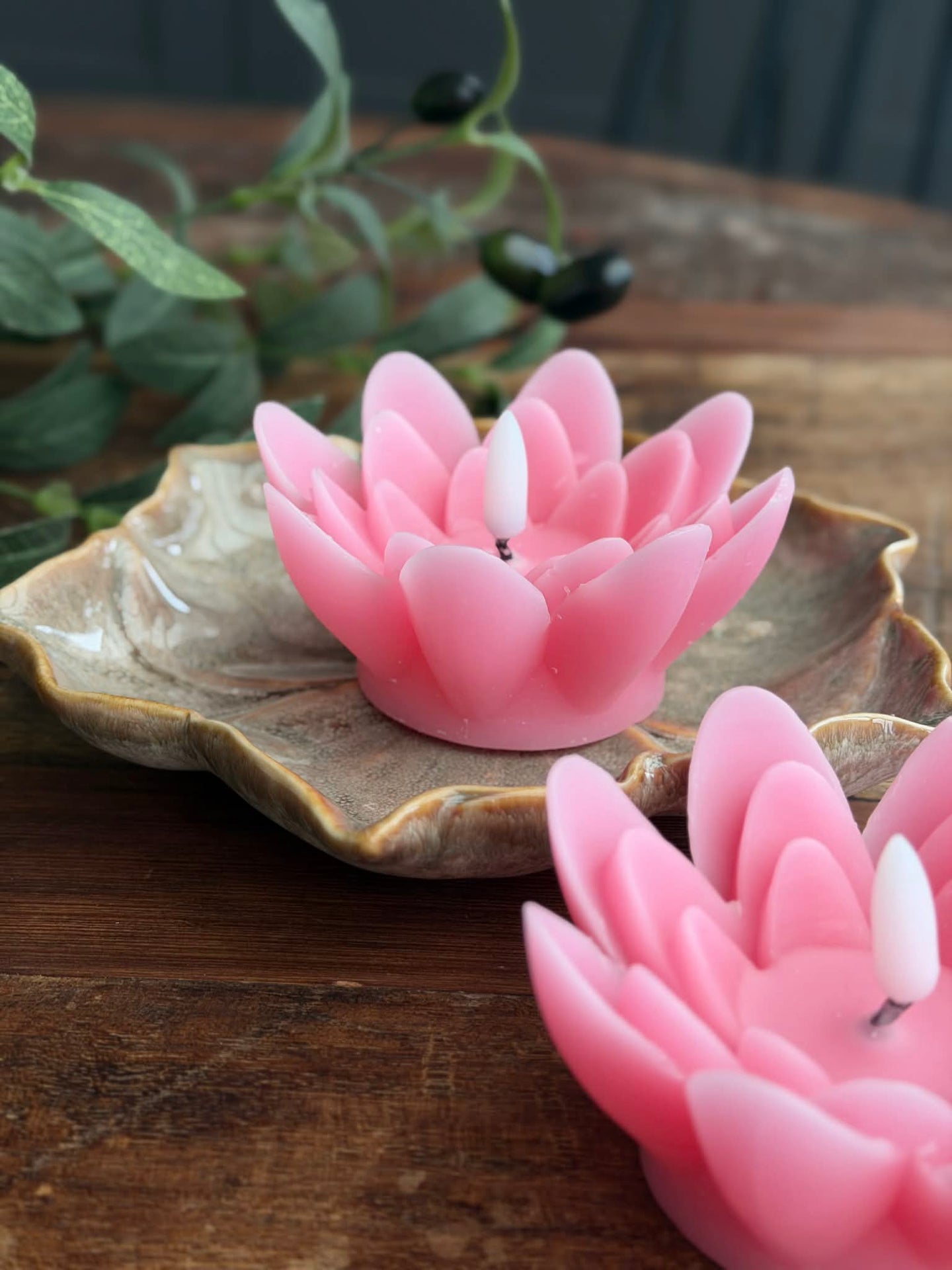Flytljus med timer - Set med 2 st. Rosa Lotus