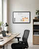 Magnetisk whiteboard, svart ram, 40 x 60 cm.