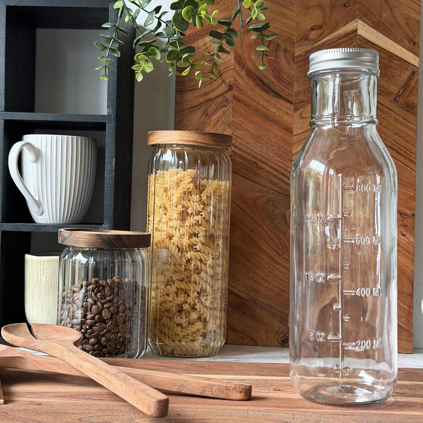 Glasflaska med Måttenheter - 1000 ml