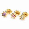 Mix box GIA violett, rosa, klar 18K forgylld