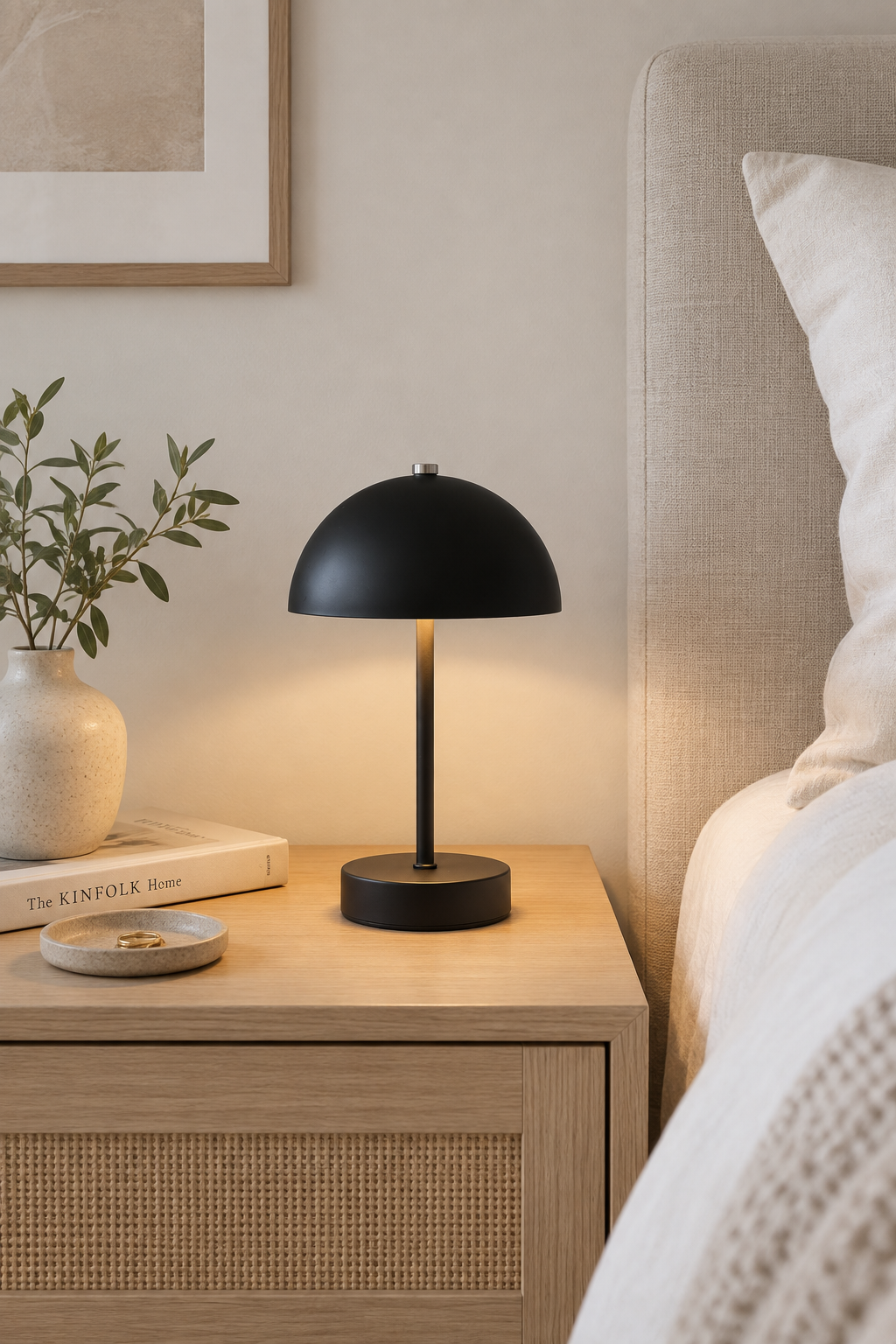 Bordslampa med touch - Svart