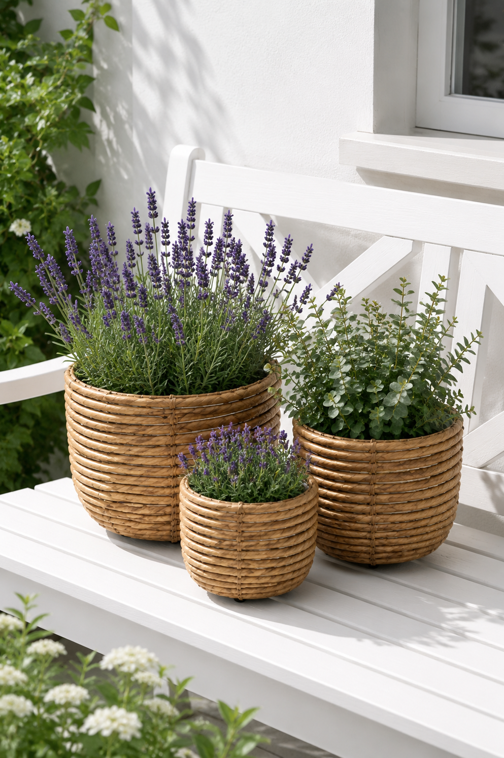 Korgset Rattan - Natur 3 st.