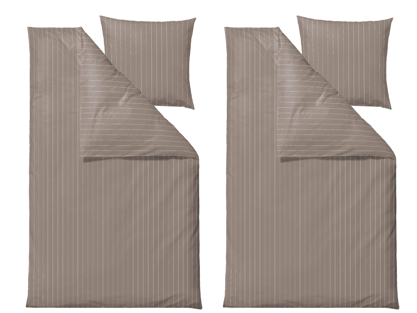 Sängkläder, 4 Set - Södahl Paket - 2x Bubbles Ash & 2x Zen Taupe