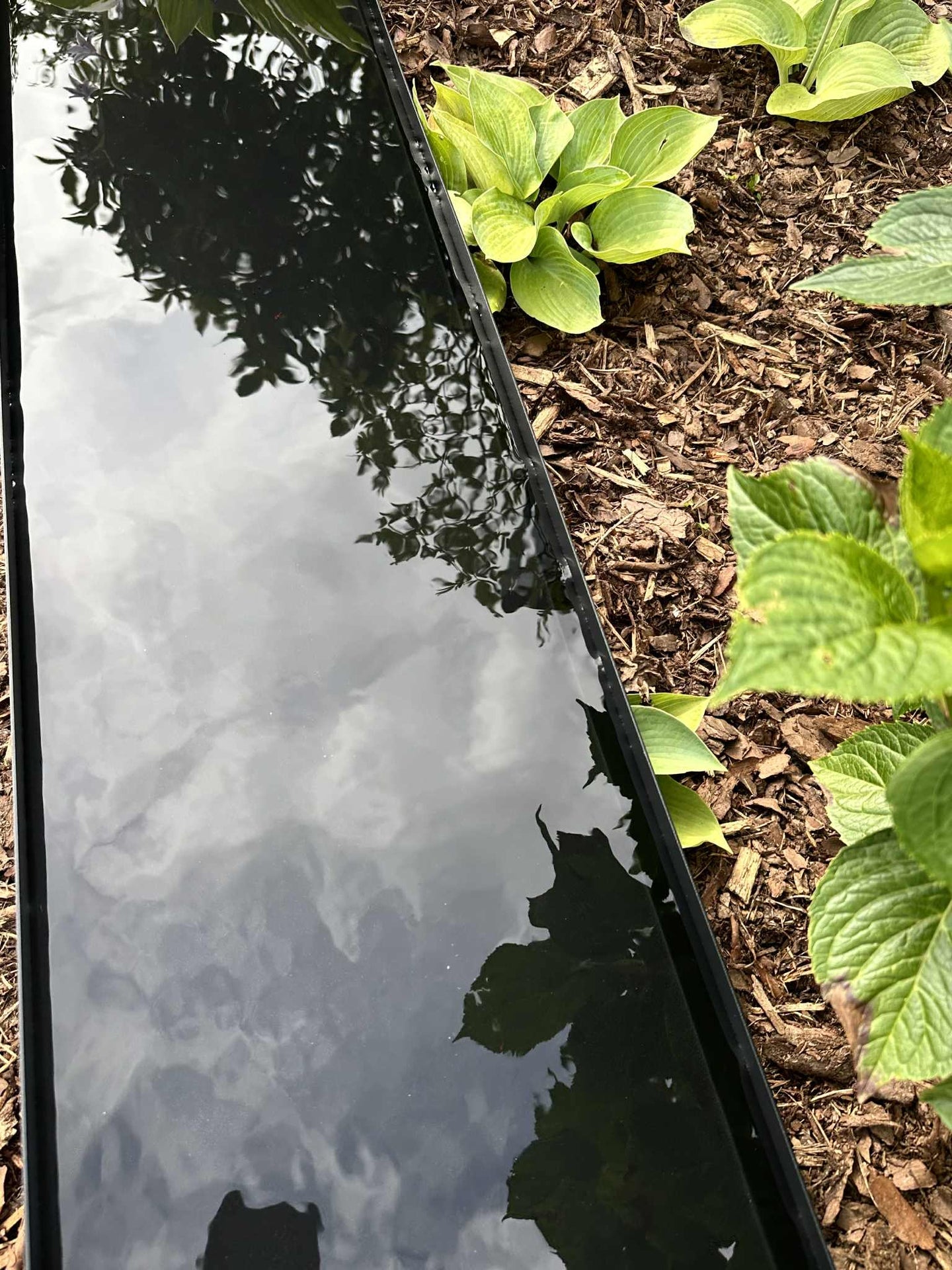 Spegelbassäng Rektangel - Svart