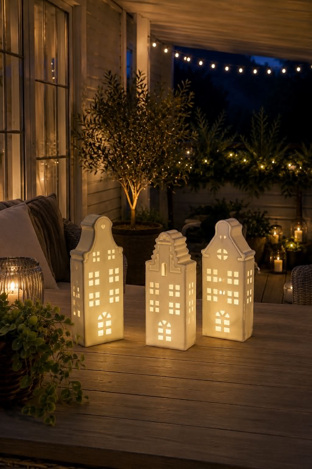 Ljushus med LED - WHITE MIX