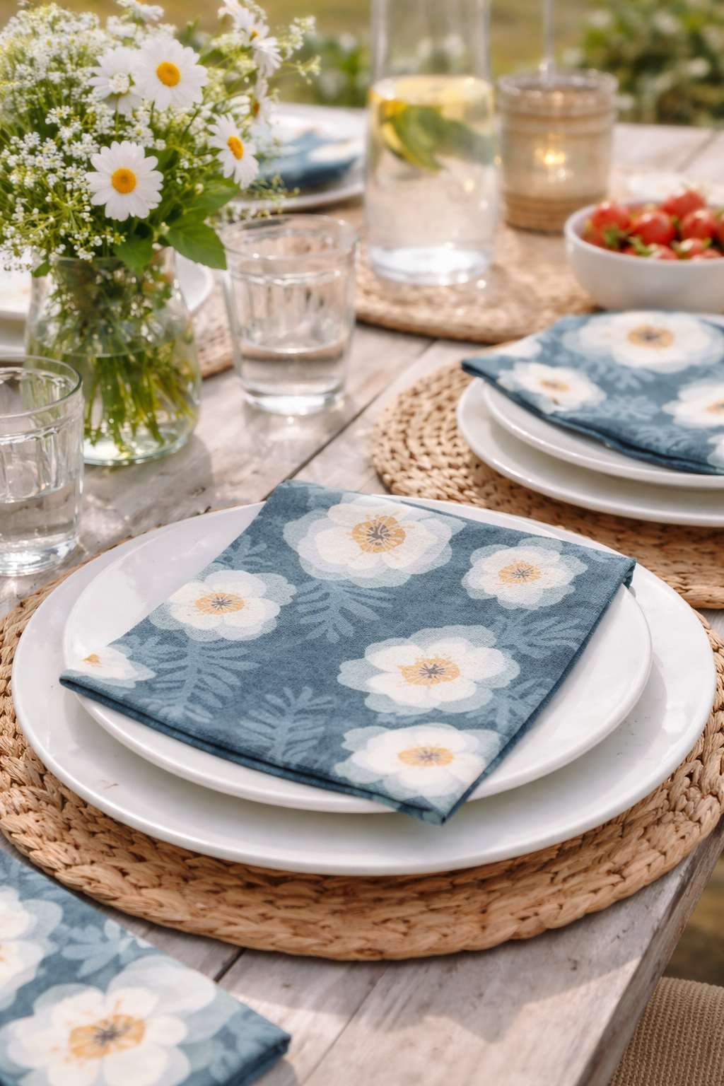 Servetter blue flower - 20 st