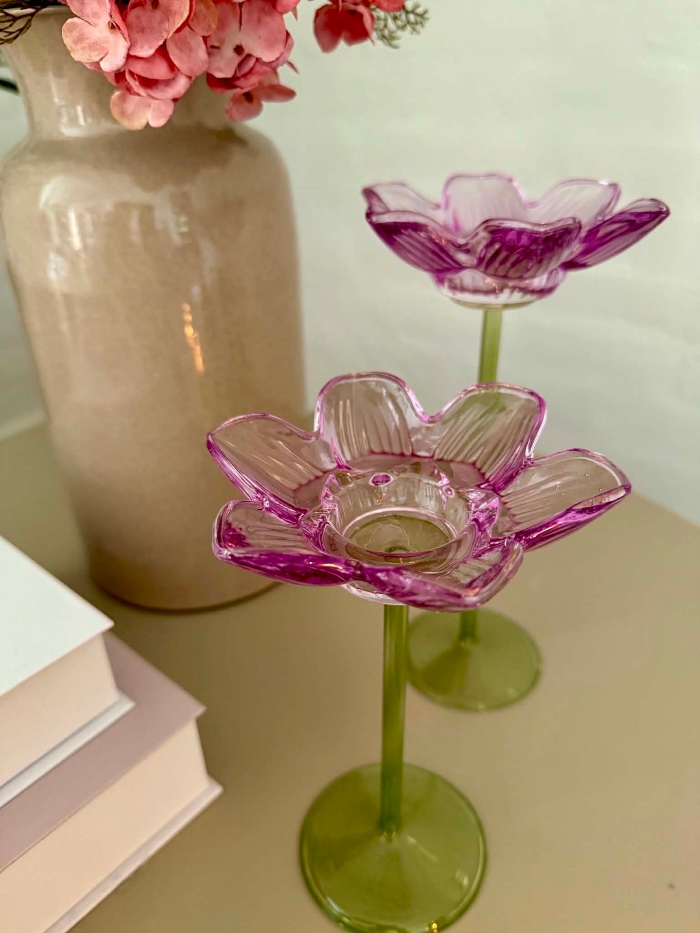 Värmeljushållare blomma - Lila