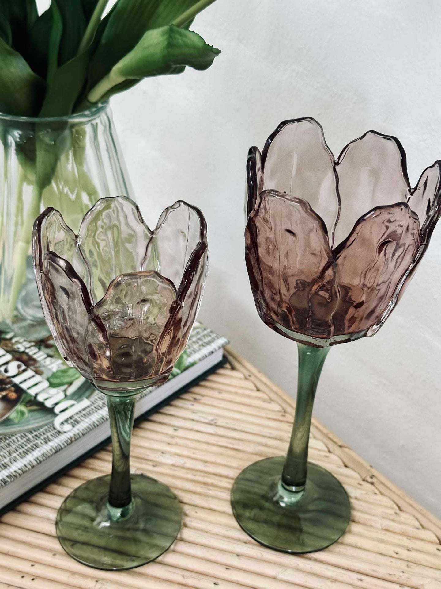 Ljusstake blomma - Rosa / grön