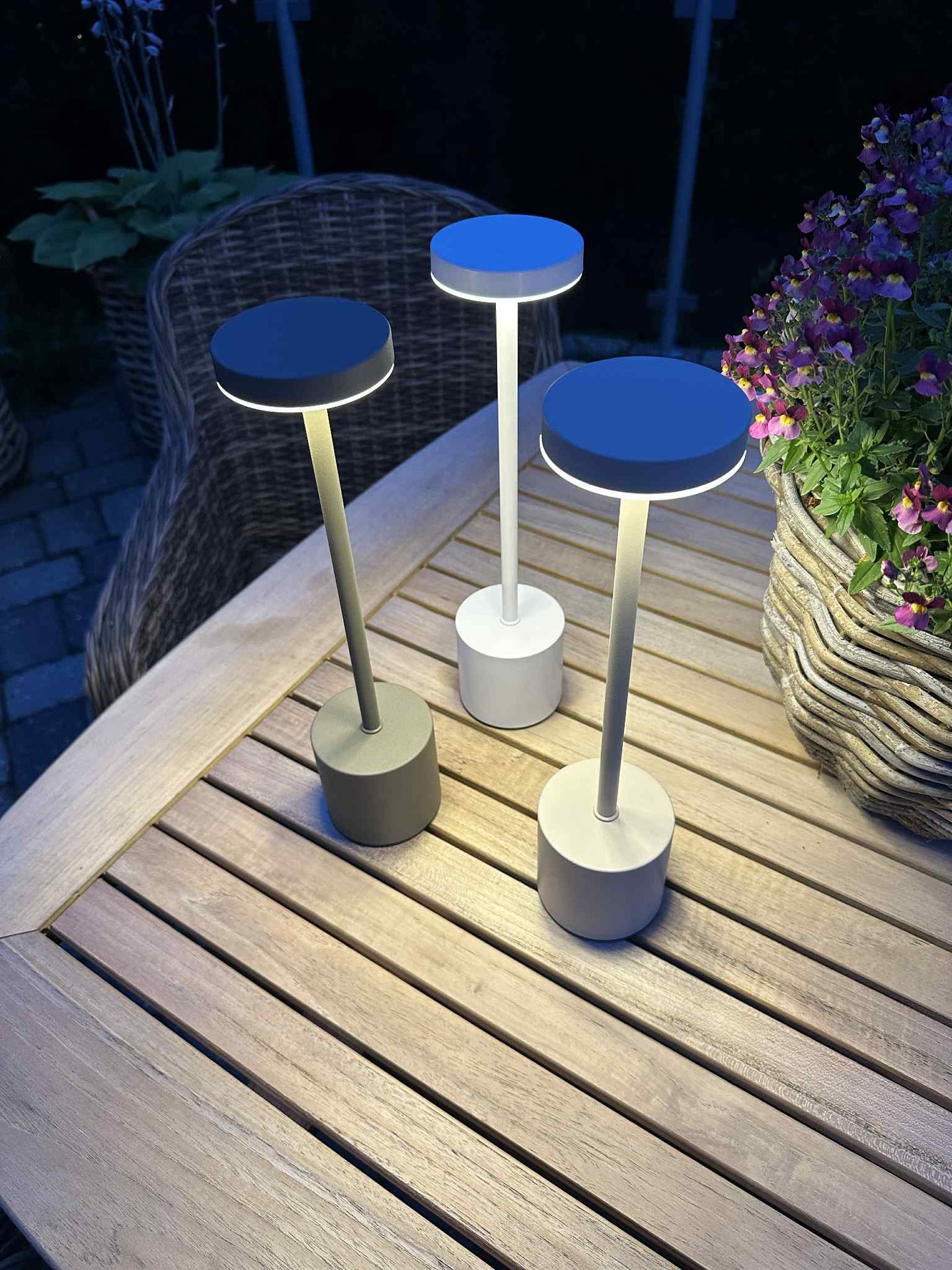 LED bordlampa KELLY Vit - uppladdningsbar