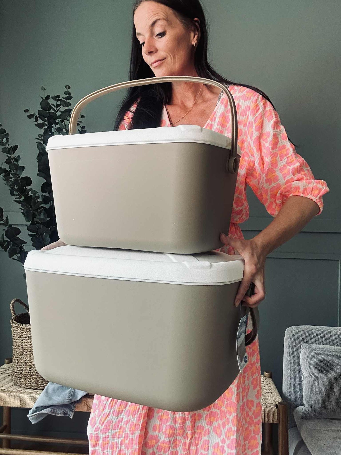 COOLER BOX - Set med 2 st Beige