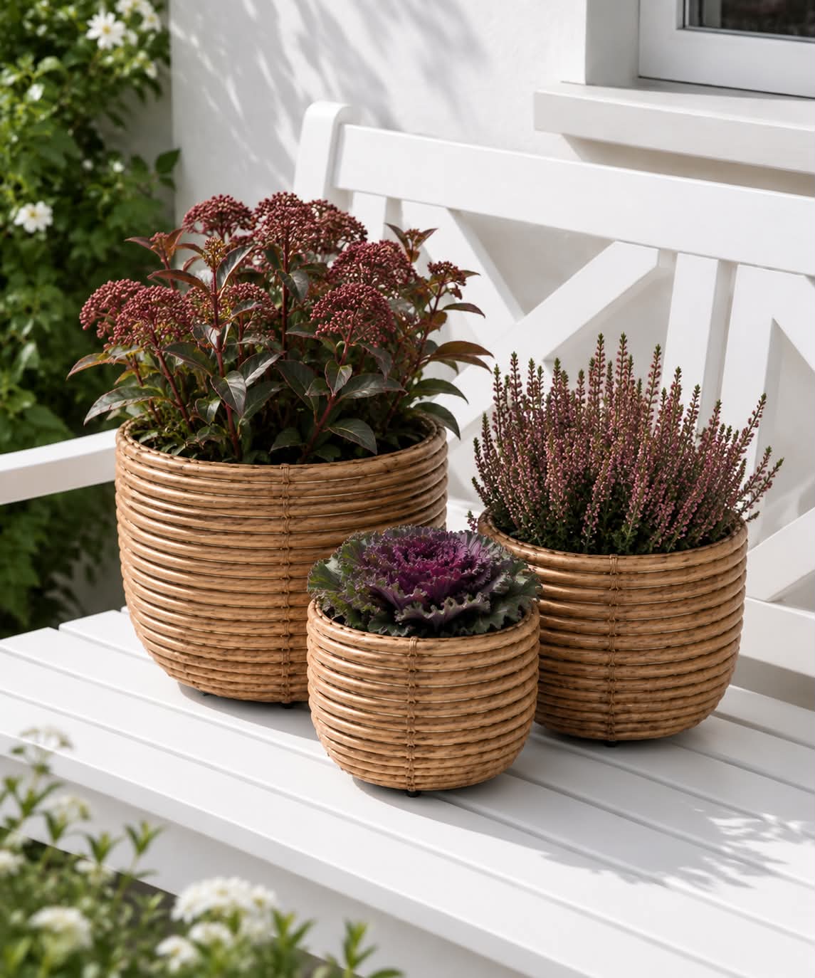 Korgset Rattan - Natur 3 st.